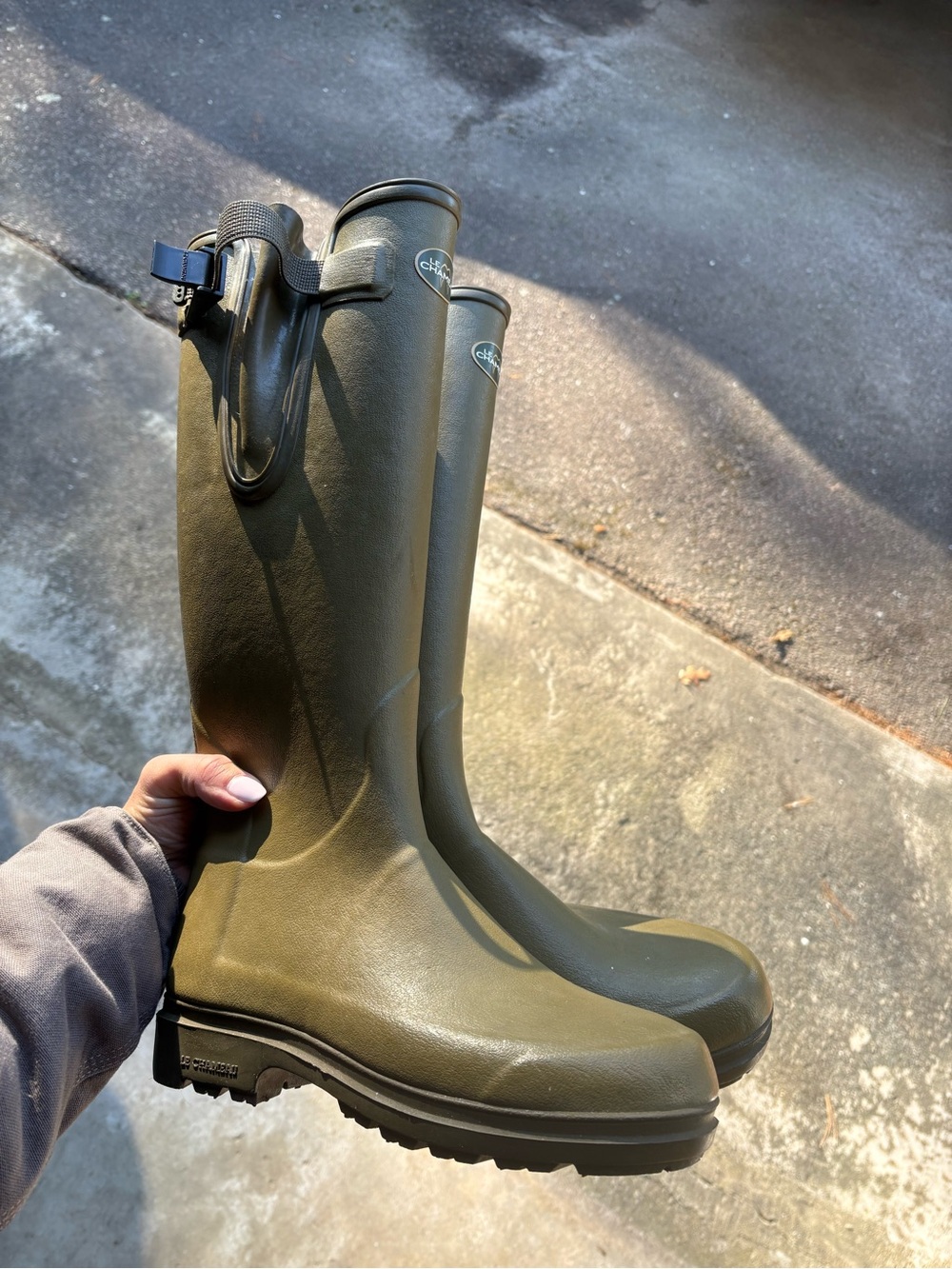 Women's Tall Olive Green Neoprene Wellington Rain Boots
